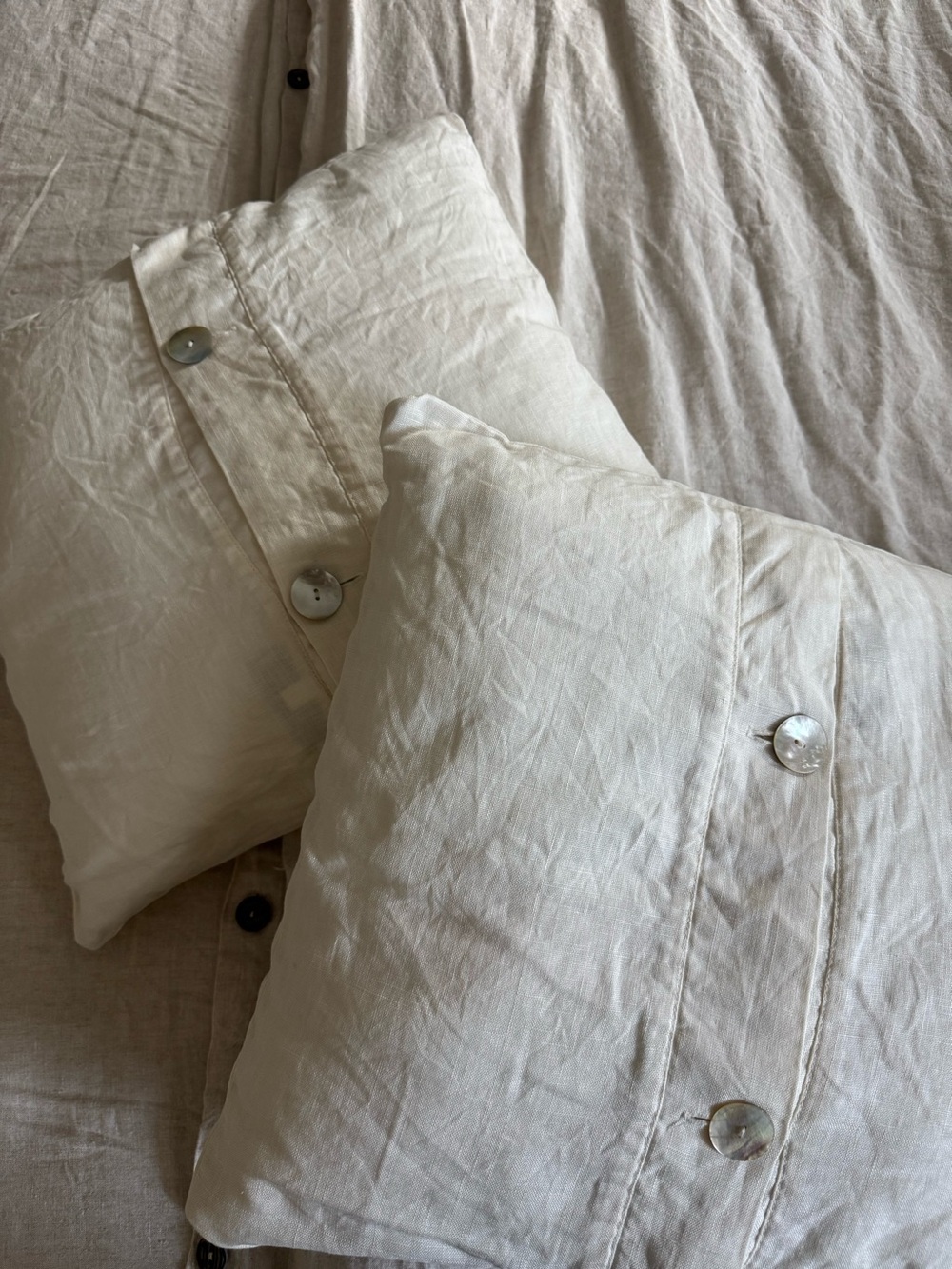 2 Pottery Barn Linen Pillows